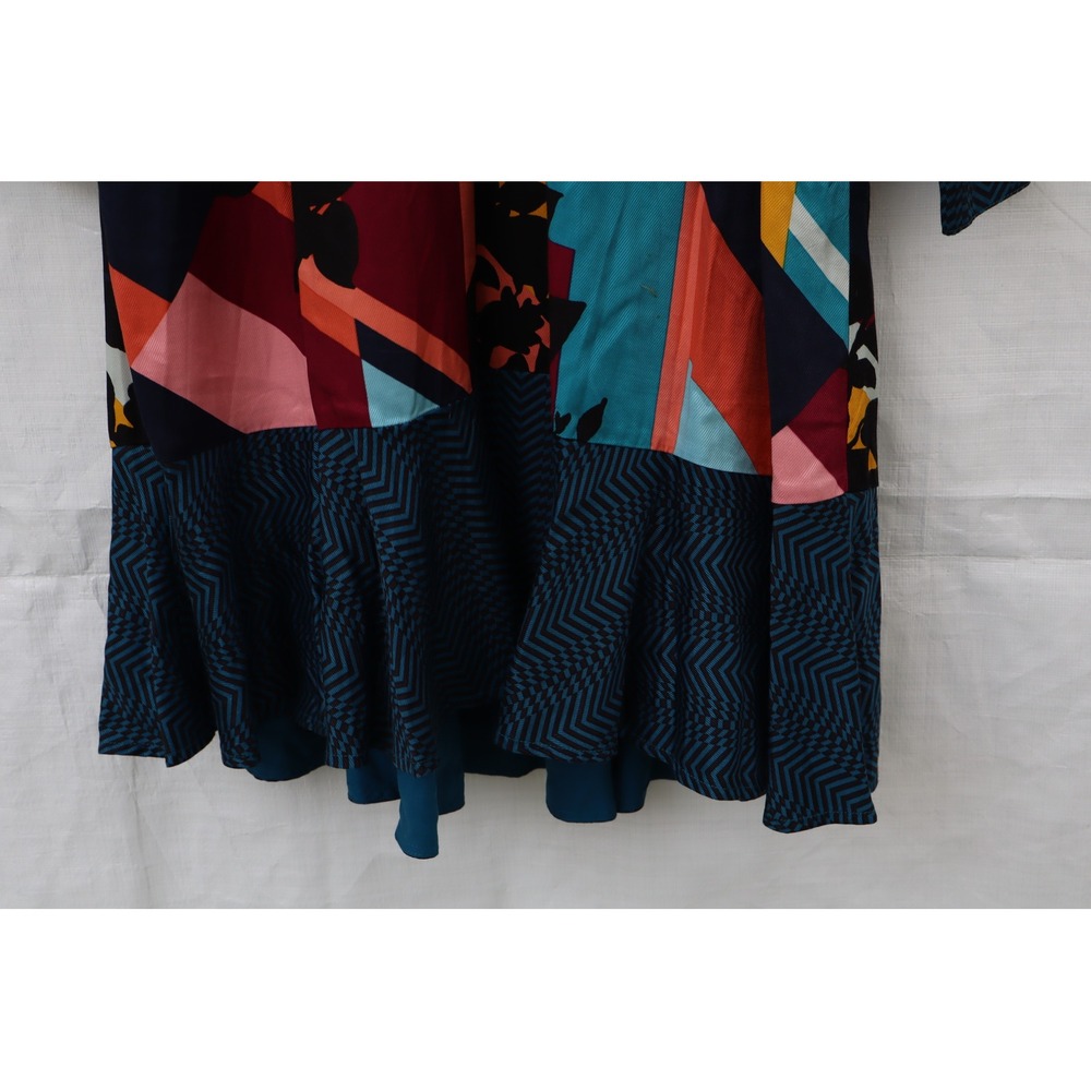 Maeve Anthropologie Geometric FloralPatchwork Women Mini Dress MultiColor S NWOT - Picture 7 of 9